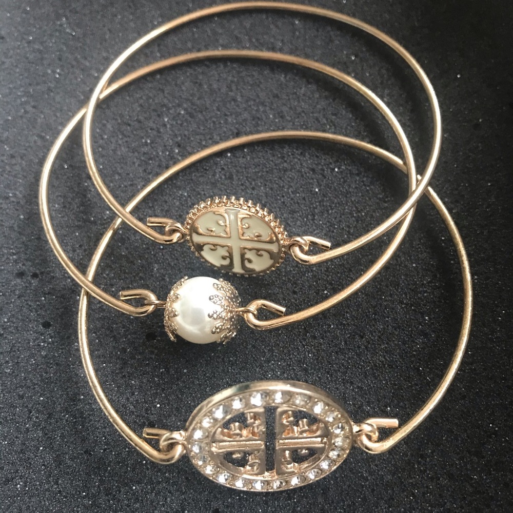 3 piece set gold bangle fashion bracelets